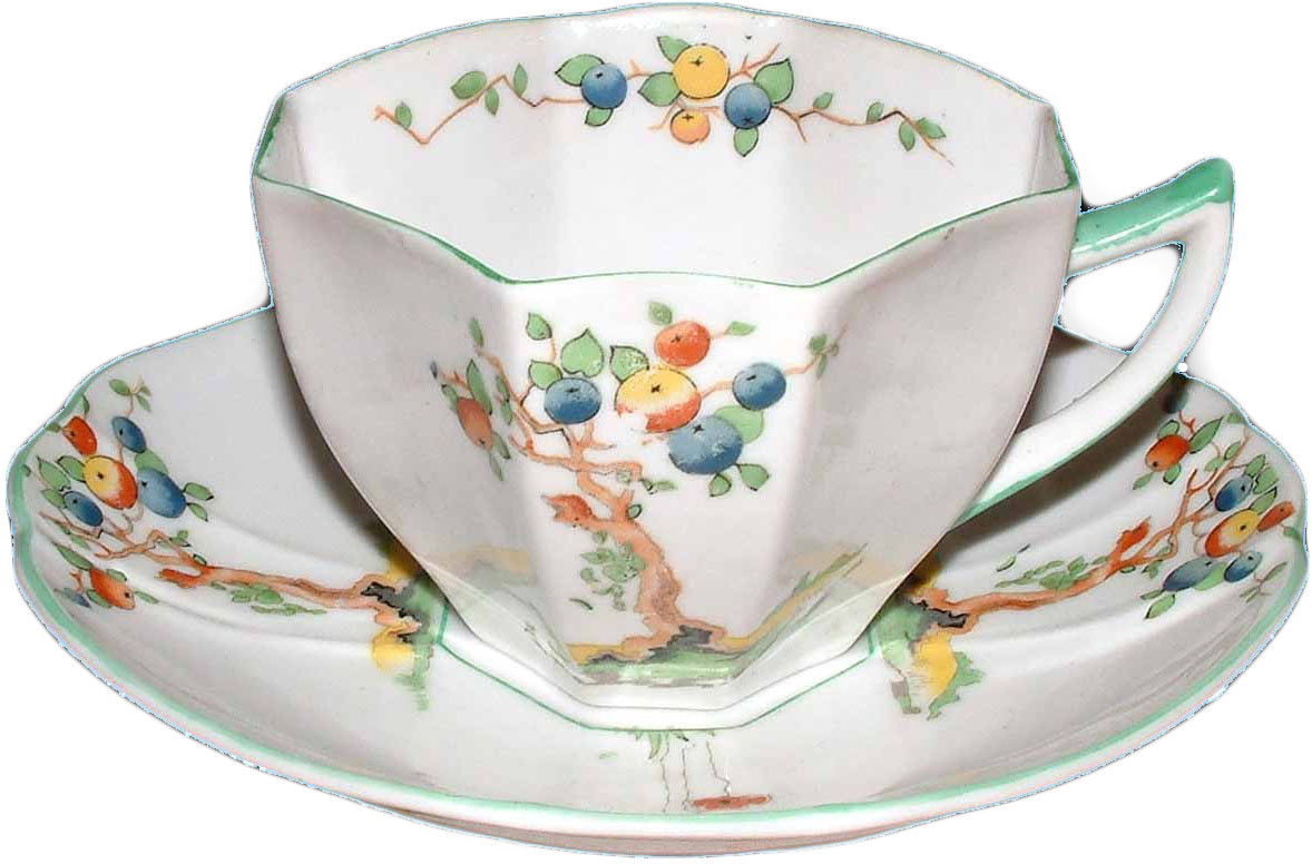Queen Anne Crabtree pattern cup and saucer